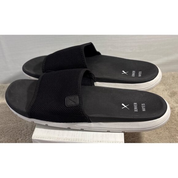 Denver Hayes Mens Size 11 Black Mesh Slide Sandals NEW with Tags - Picture 7 of 10